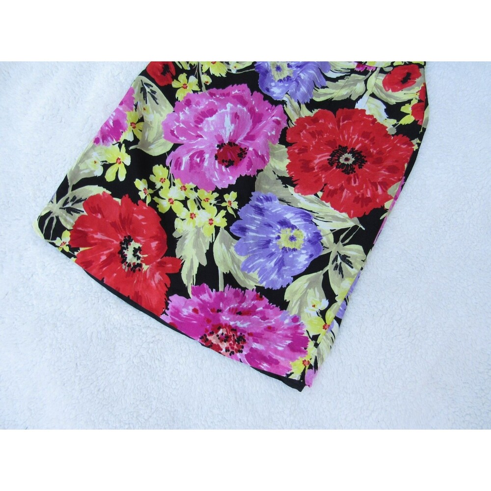 Banana Republic Dress Womens 2 Linen Blend Floral Sleeveless Lined Multicolor - Picture 4 of 16